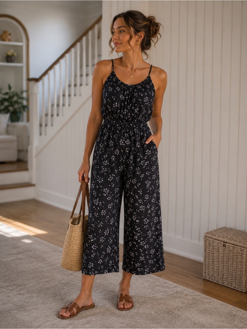 Daisy Romper Wide Leg Jumpsuit Sz Small